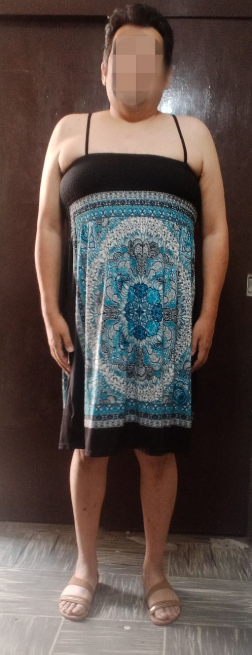 With long dress