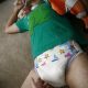 Teen Boy Wearing the Adult baby Diaper with sleeping