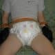 Boy Wearing the adult baby Diaper
