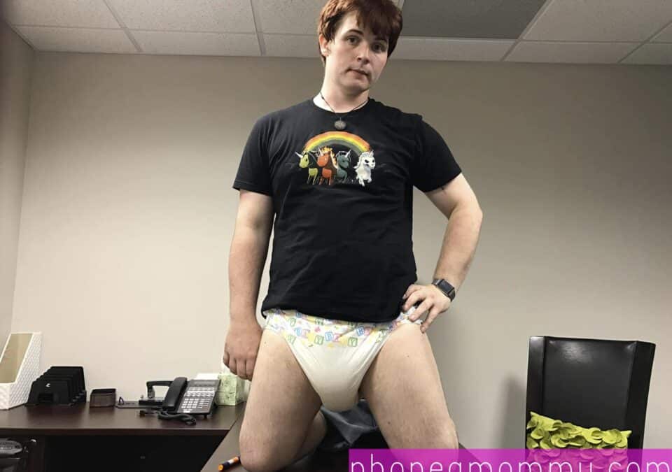 White Adult Baby Diaper For Horny Man
